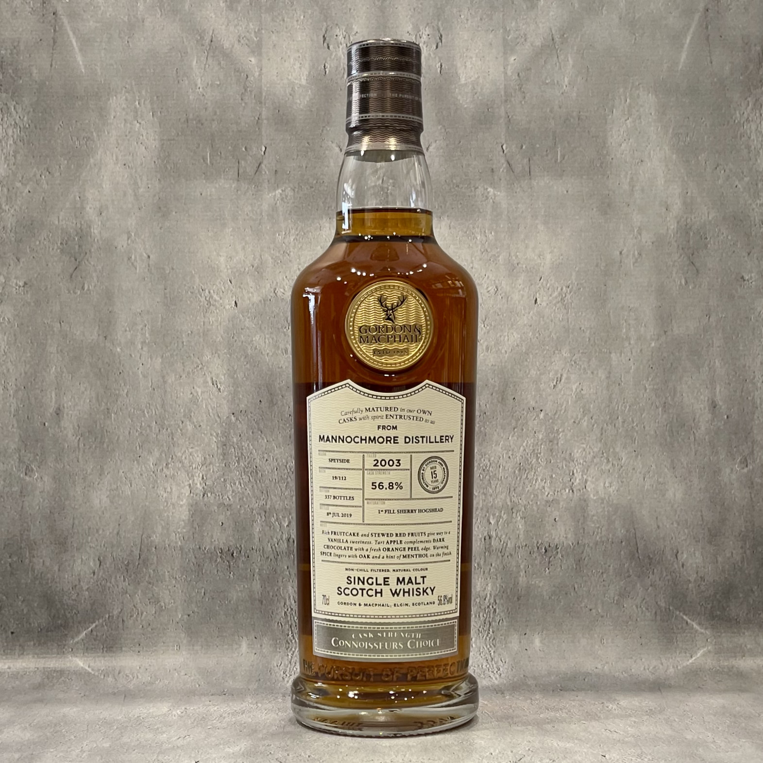 WHISKY LOVERS ONLINESHOP / マノックモア 2003 15年 ファーストフィルシェリーホグスヘッド G&Mコニサーズ